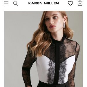 ALL BLACK Karen Millen bodysuit. Never worn!
